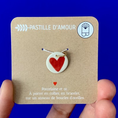 Pastille d'Amour F avec coeur