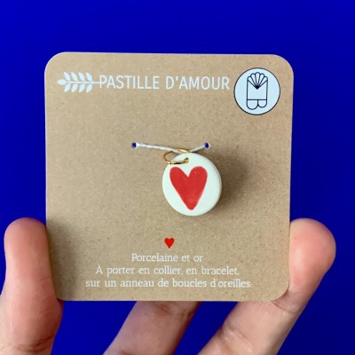 Pastille d'Amour H avec coeur